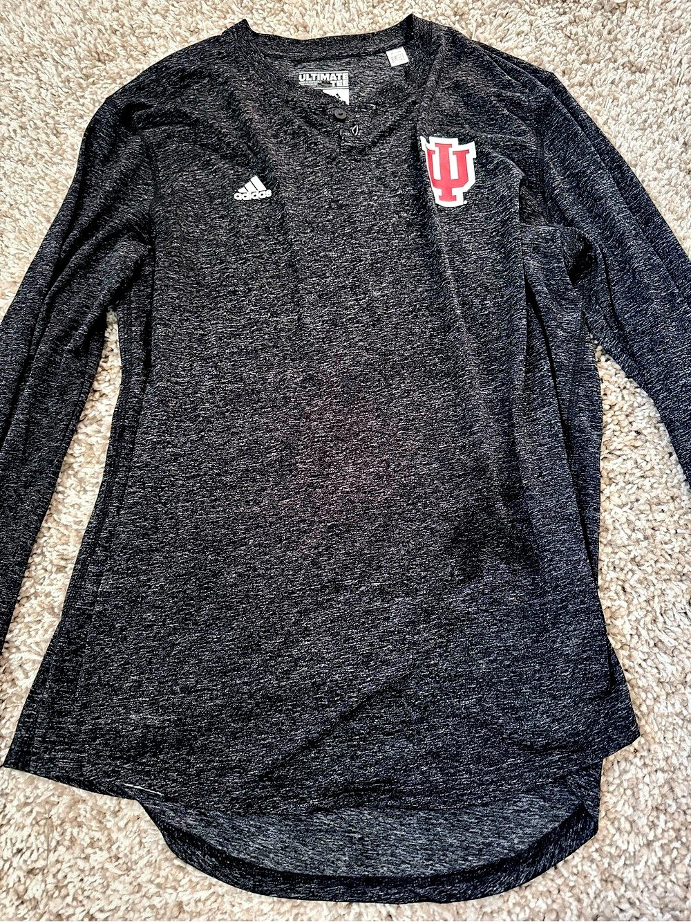 adidas Ultimate Tee Men's Black Long Sleeve XL Athletic Jersey